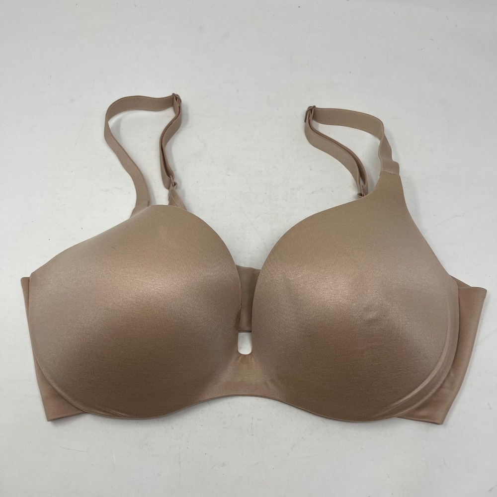 Ambrielle Super Soft Plunge T-Shirt Bra Tan Nude 36D 75729-4